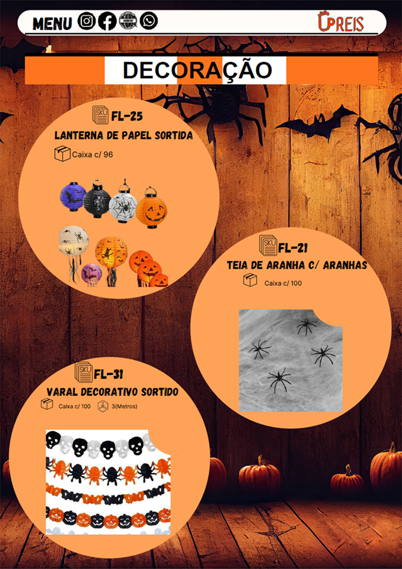 UPREIS Decorações para festas, halloween, guirlanda, cortina metalizada, utilidades chapeus, varal decorativos