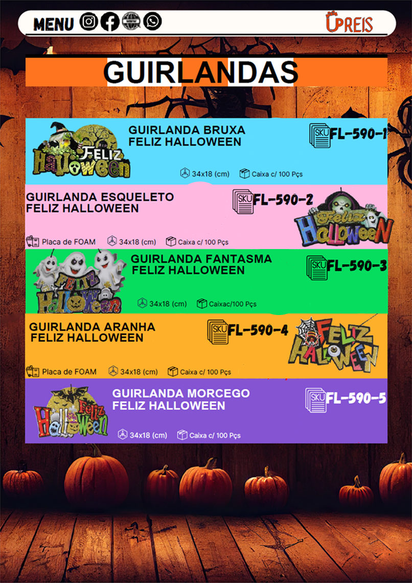 UPREIS Decorações para festas, halloween, guirlanda, cortina metalizada, utilidades chapeus, varal decorativos